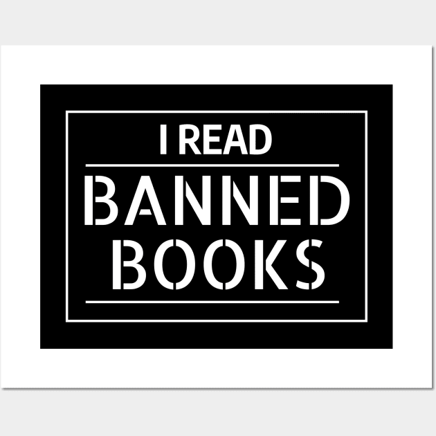 Mugshot Sign "I Read Banned Books" Wall Art by RedRubi